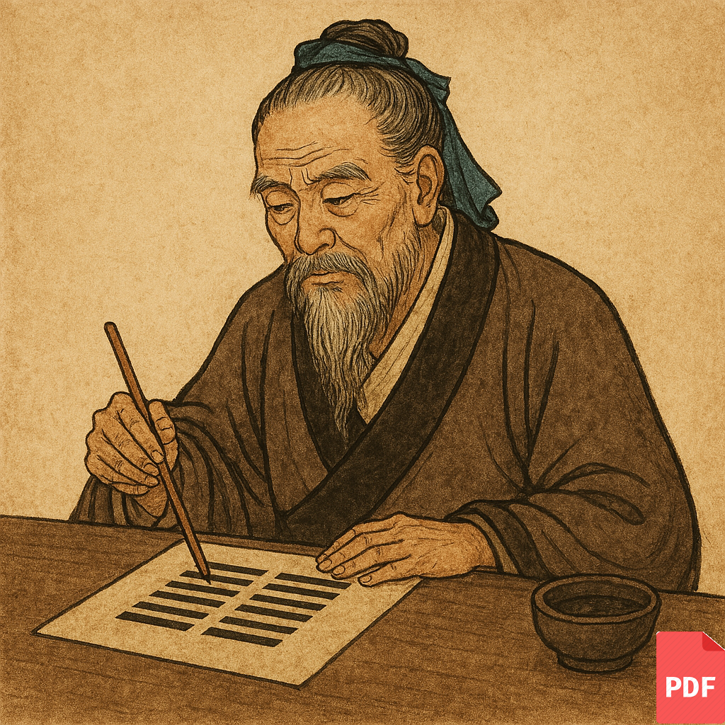 An ancient sage writing a Bazi Destiny Analysis, highlighting the importance of natal blueprint interpretation.