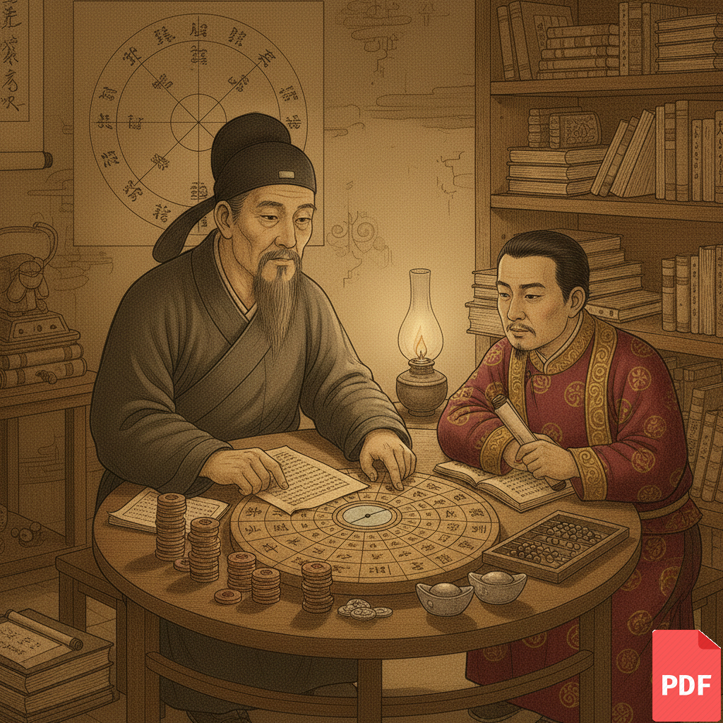 Decision Guidance Reports consultation with ancient strategy and metaphysics, guiding critical life choices.