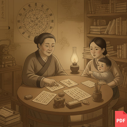 Decision Guidance Reports consultation with a woman advising another at a table with ancient metaphysical tools.