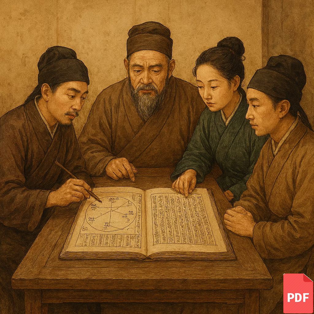 Real-Time Qimen Guidance consultation session with scholars studying Qimen chart and texts.